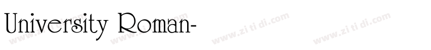 University Roman字体转换